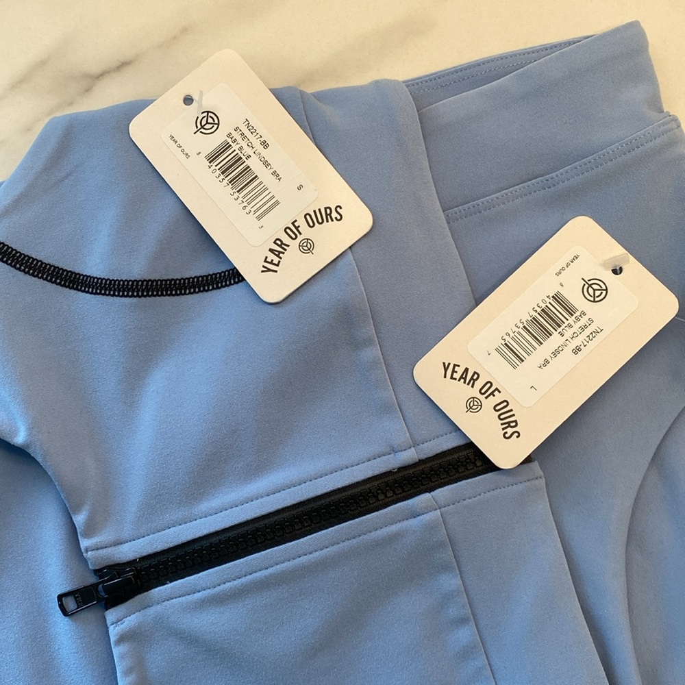 NWT Year of Ours Baby Blue Stretch Lindsey Bra | Size Small or Large - Picture 5 of 5
